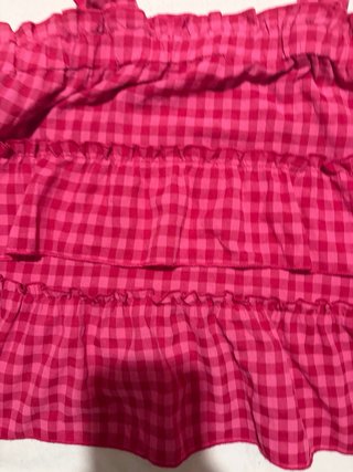 Top Shein cuadros fucsia talla única