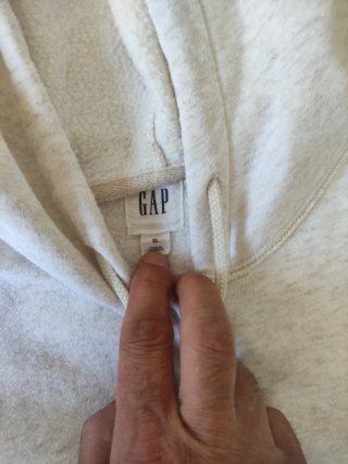 Sudadera GAP con cremallera gris XL