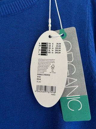 Vestido azul EDC manga larga
