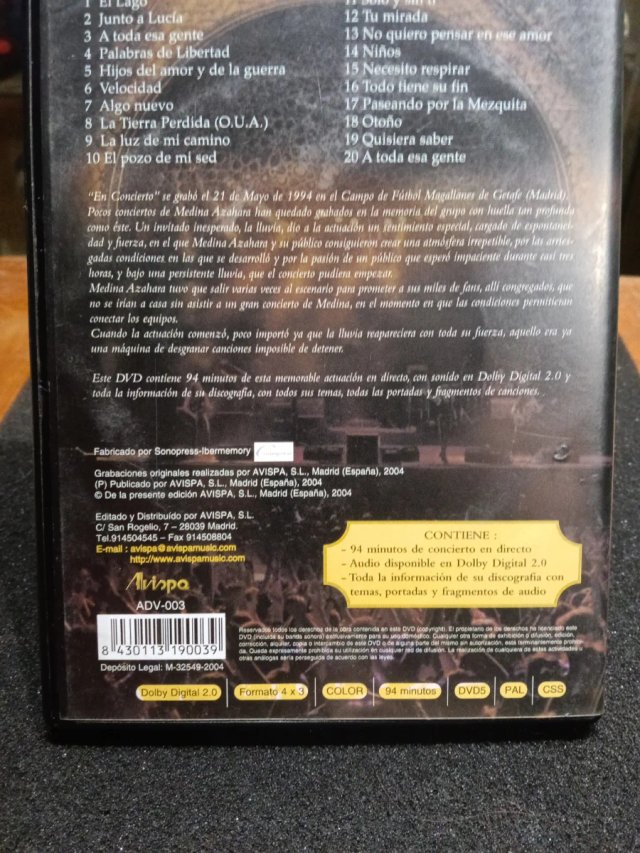 DVD Medina Azahara en concierto