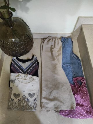 Lote Ropa Mujer Beige y Azul