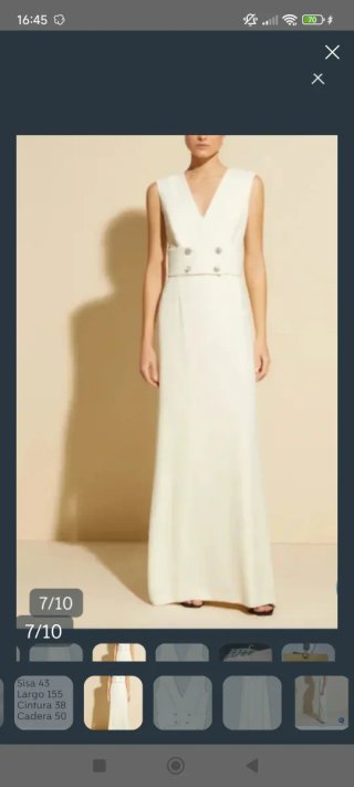 Vestido largo civil novia blanco