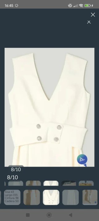 Vestido largo civil novia blanco
