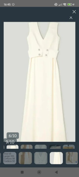 Vestido largo civil novia blanco