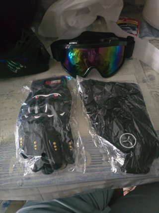Casco Motocross Negro con Diseño