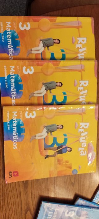 Libros matemáticas 3 primaria. Editoria SM revuela