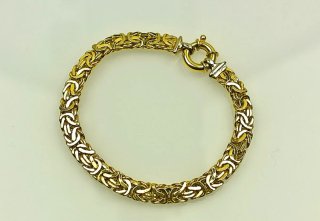 Pulsera Bizantina Maciza Oro 18k