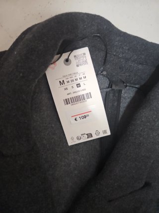Abrigo largo Zara gris