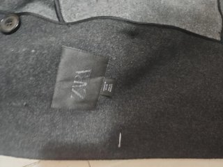 Abrigo largo Zara gris