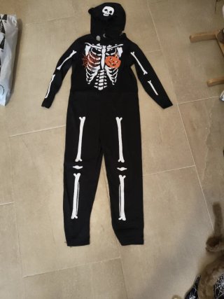 Disfraz esqueleto Halloween niño talla 6-8 años