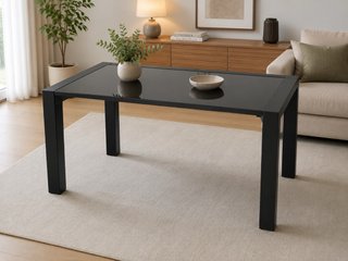 Mesa de comedor extensible cristal y metal