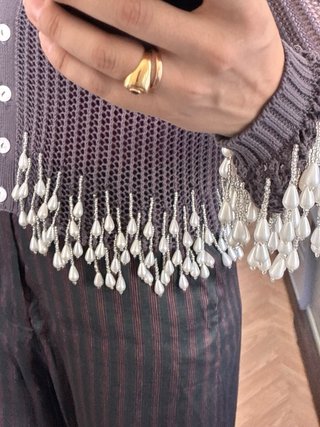 Chaqueta gris perlas