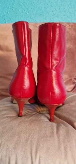 Botines Zara Rojos Talla 38