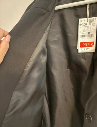 Americana Stradivarius Negra Talla L Nueva