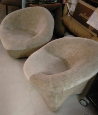 Pareja Butacas Mushroom Años 70