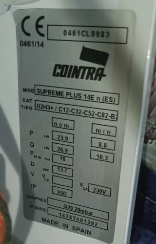 Calentador Cointra Supreme Plus 14 E Gas Natural