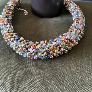 Collar Zara Multicolor y Plateado