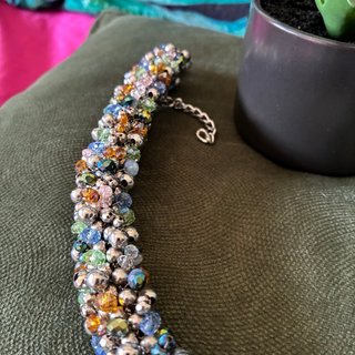 Collar Zara Multicolor y Plateado
