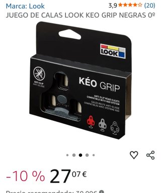 Calas LOOK KEO GRIP Negras 0°