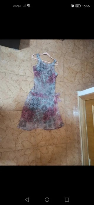 Vestido Promod Multicolor y Rosa