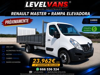 Renault Master 2017 CAJA ABIERTA + RAMPA ELEVADORA