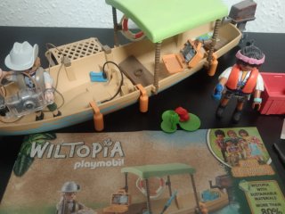 Playmobil Wiltopia 71010 Barco con Figuras