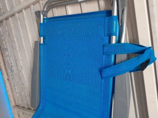 Hamaca de playa plegable azul