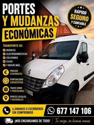 Traslado de portes y mudanzas