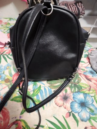 Mochila Bolso Negro y Rosa Lentejuelas