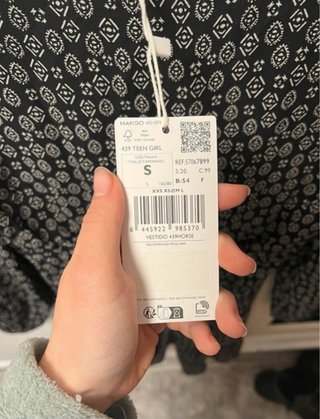 Vestido estampado negro y blanco