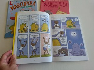 Lote 3 libros Marcopola, a illa remeira en gallego
