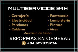 Fontanero y servicio de cuba Tel. +34622879274