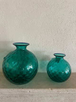 2 Bolle Venini Vetro Verde