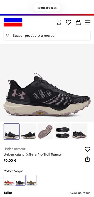 Zapatillas Under Armour Negras y Grises