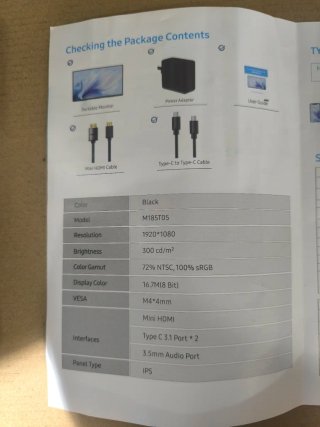 Monitor LCD 18,5 con braccio