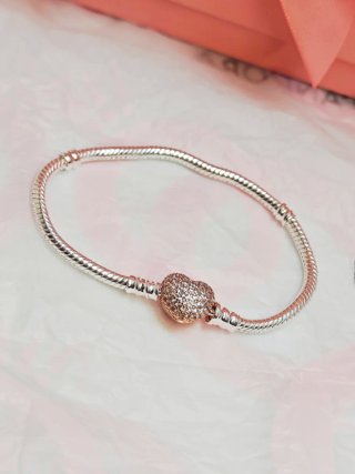 Pulsera Pandora Corazón 17 cm Ale Rose gold