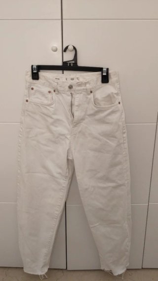 Pantalón Mango Blanco Talla 38