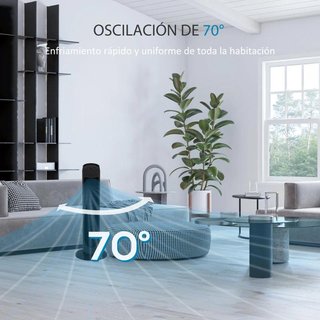 Ventilador Torre 45W Silencioso 3 Velocidades
