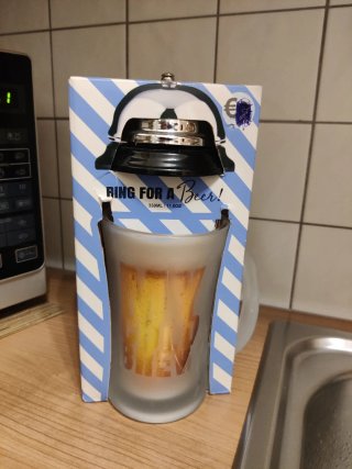 Boccale birra con campanello