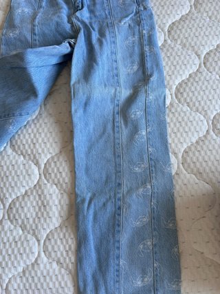 Jeans a zampa con stampa Stich Disney