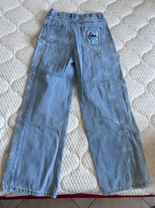 Jeans a zampa con stampa Stich Disney