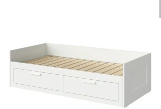 Diván Ikea BRIMNES Blanco con 2 cajones