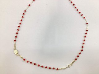 Collar Plata 925 con Circonita Roja 28cm
