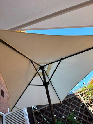 Sombrilla de jardín beige