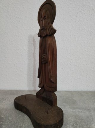 Apóstol Madera Tallada a Mano Candelero 30x16cm