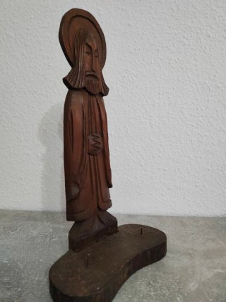 Apóstol Madera Tallada a Mano Candelero 30x16cm