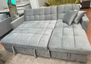 Sofá Cama Kris con Arcon Reversible Gris