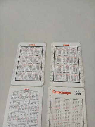 Calendarios años 60 Cervezas El León y Cruzcampo