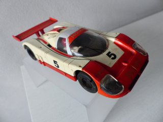 JAGUAR LE MANS SCALEXTRIC ( BLANCO - ROJO )