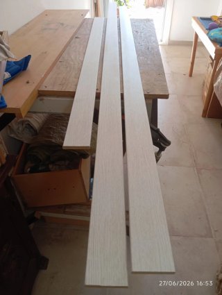 Tapetas madera blanco Canario 70mm